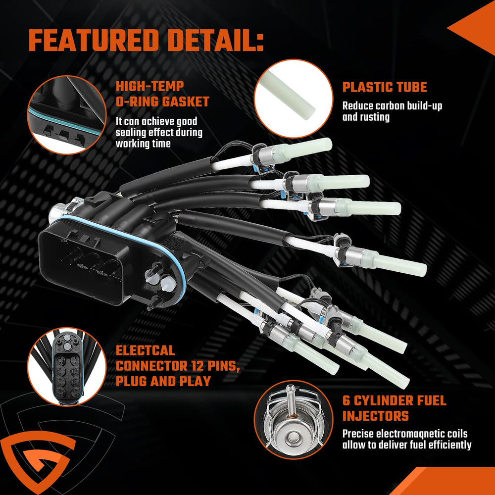 GEARCESS injector seals and mounting hardware laid out for an accurate full-service kit