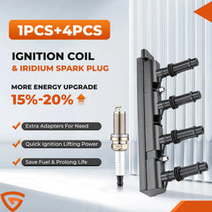 GEARCESS ignition coil top view detail highlighting durable construction and longevity