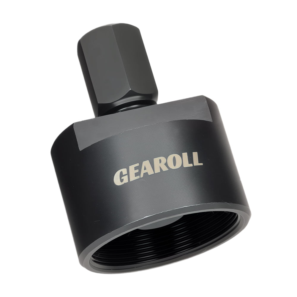 GEAROLL flywheel puller front view showing thread opening and solid steel body for accurate removal
