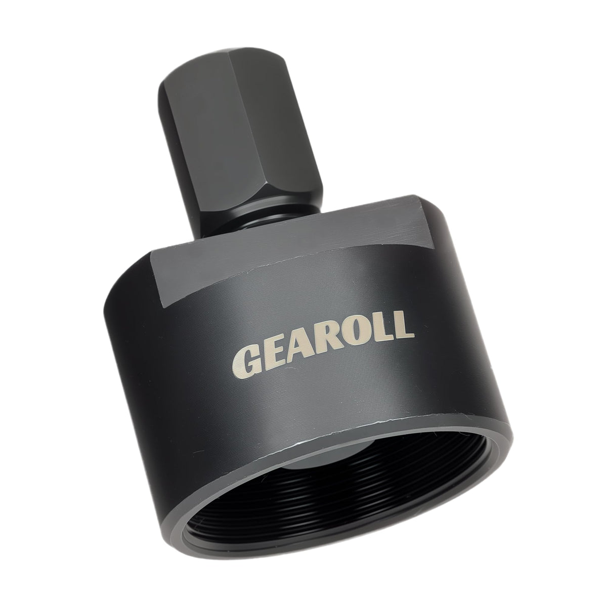 GEAROLL flywheel puller front view showing thread opening and solid steel body for accurate removal
