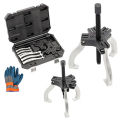 GEAROLL front view of 3" and 7" pullers showing kit versatility and space-saving benefit