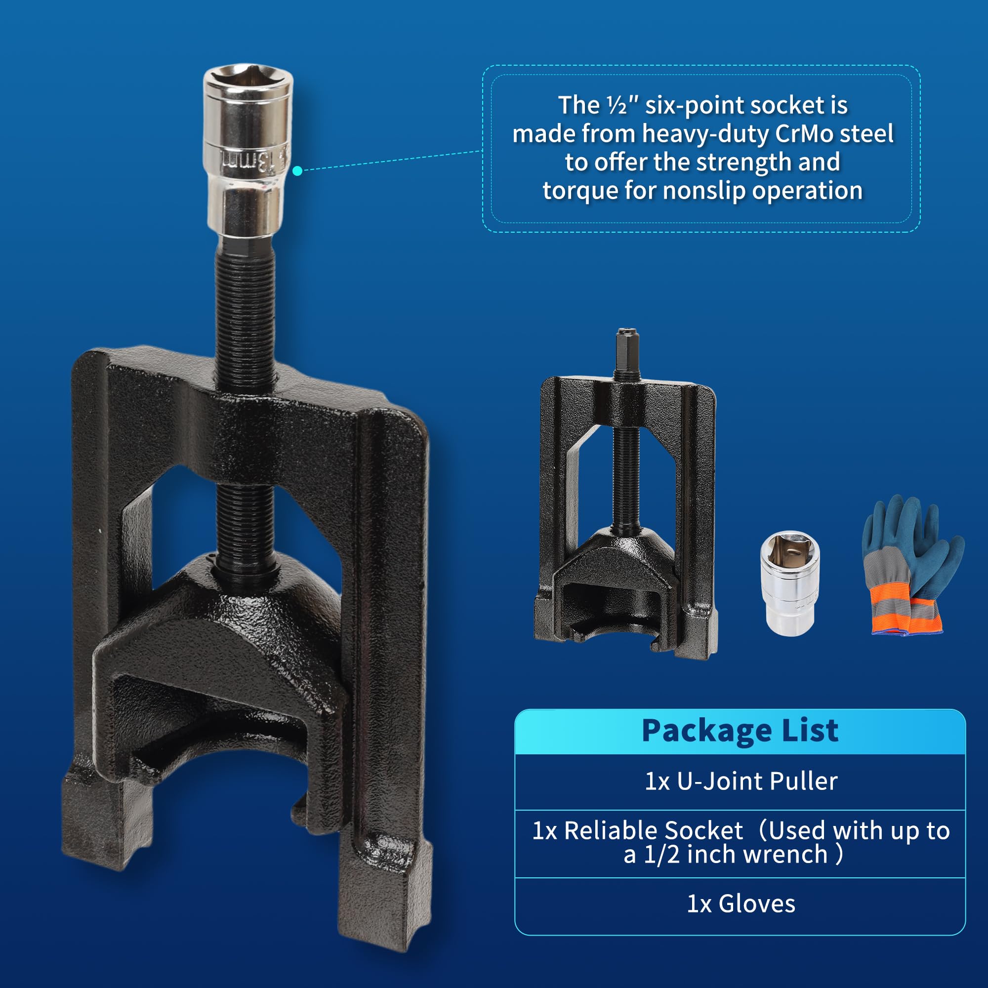GEAROLL detailed view of socket and threaded ram showing controlled extraction benefit