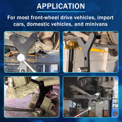 GEAROLL tool in use prying a lower ball joint, improving safety and speed
