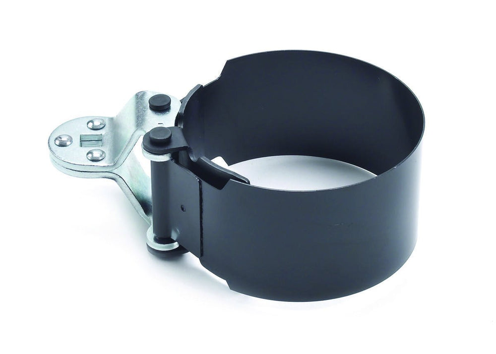 GEARWRENCH wrench gripping oil filter showing secure grip and reduced canister damage