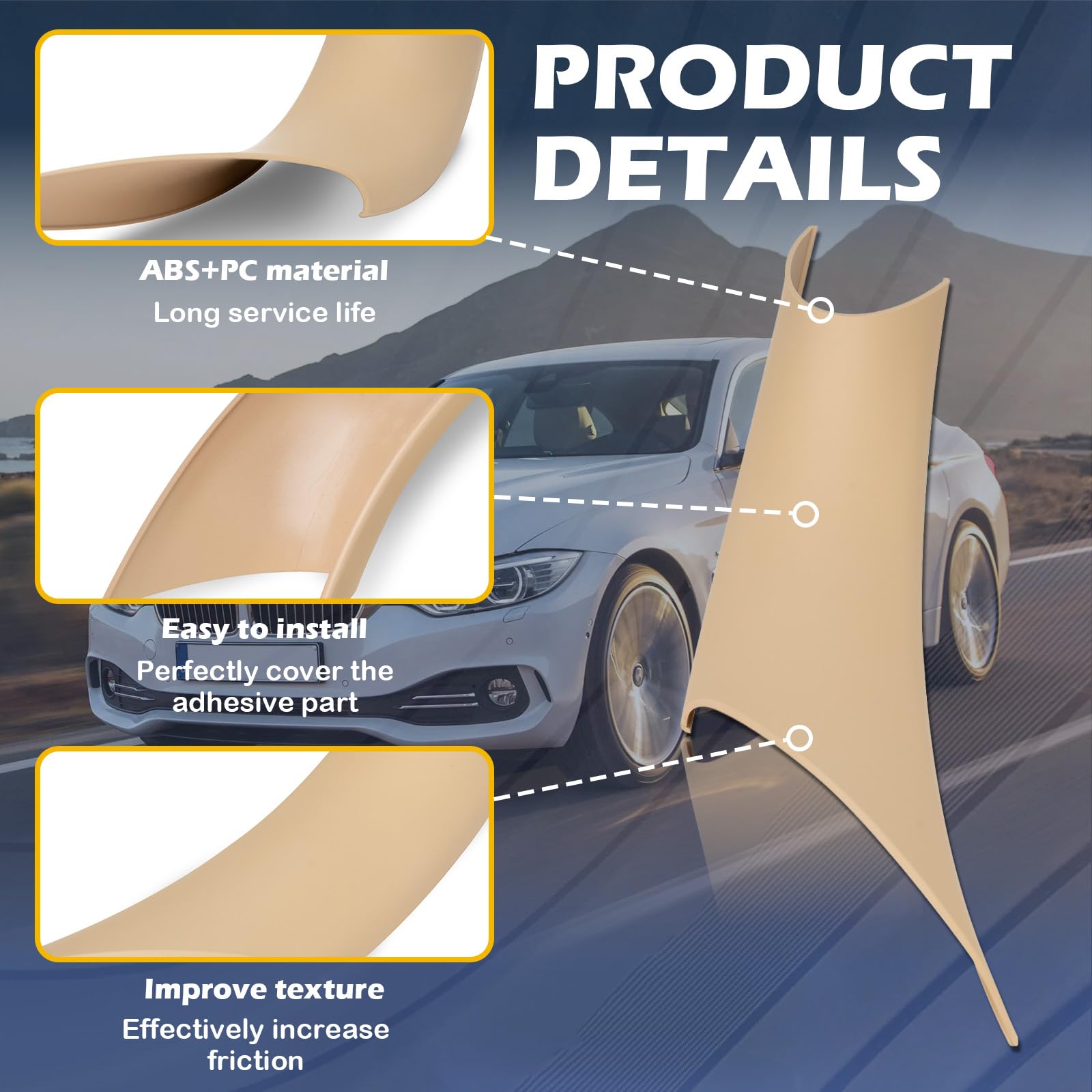 GEATaaT label close-up showing ABS+PC marking and durable material benefits