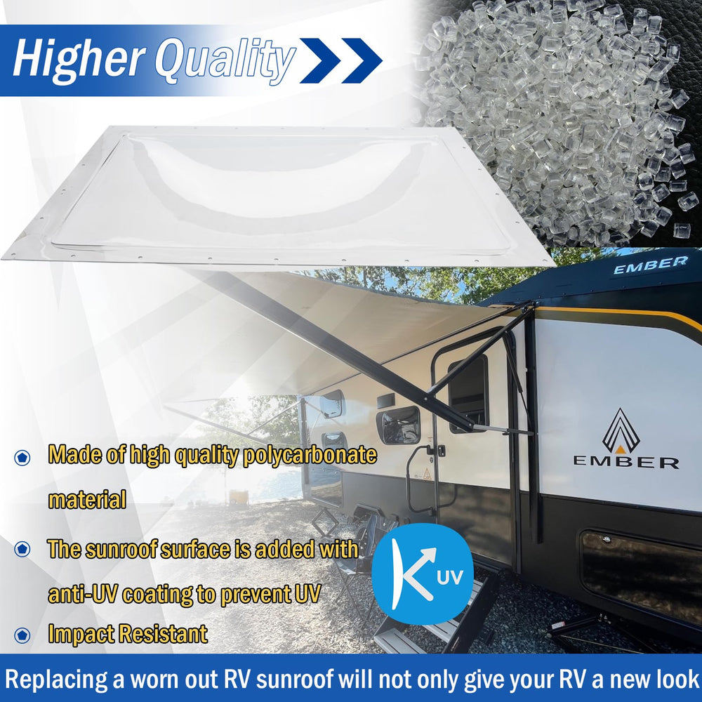 GEATaaT dome installed in RV roof demonstrating easy fit
