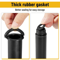 Gedlex strainer and gasket detail showing filtration and tight seal benefit