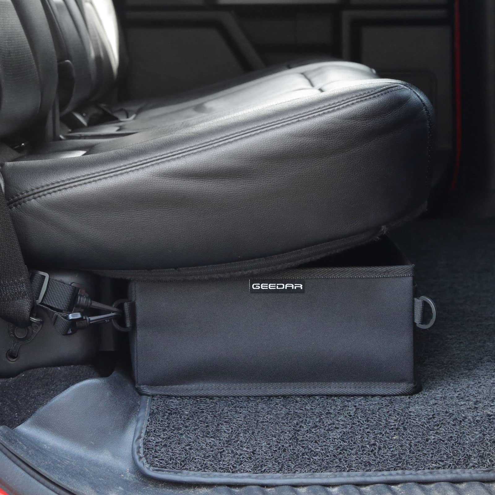 GEEDAR loaded with hand tools and cables illustrating practical organized storage