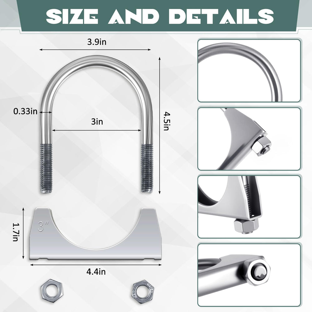 Geetery U-bolt clamp close-up displaying secure fastening and corrosion resistance