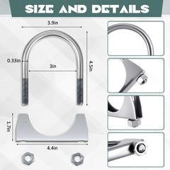 Geetery U-bolt clamp close-up displaying secure fastening and corrosion resistance
