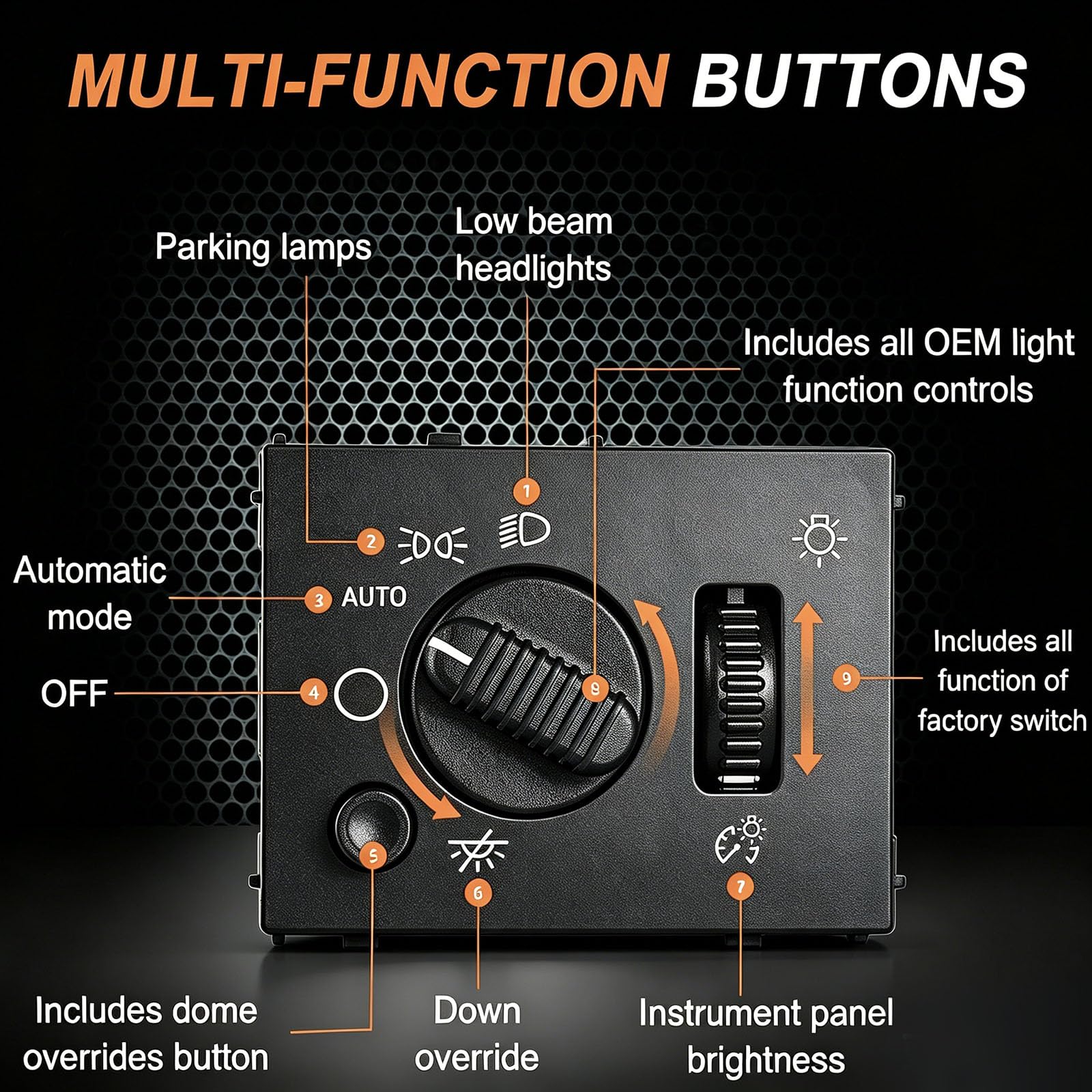 GELAIDI rear connector of dimmer switch displaying plug design for easy install