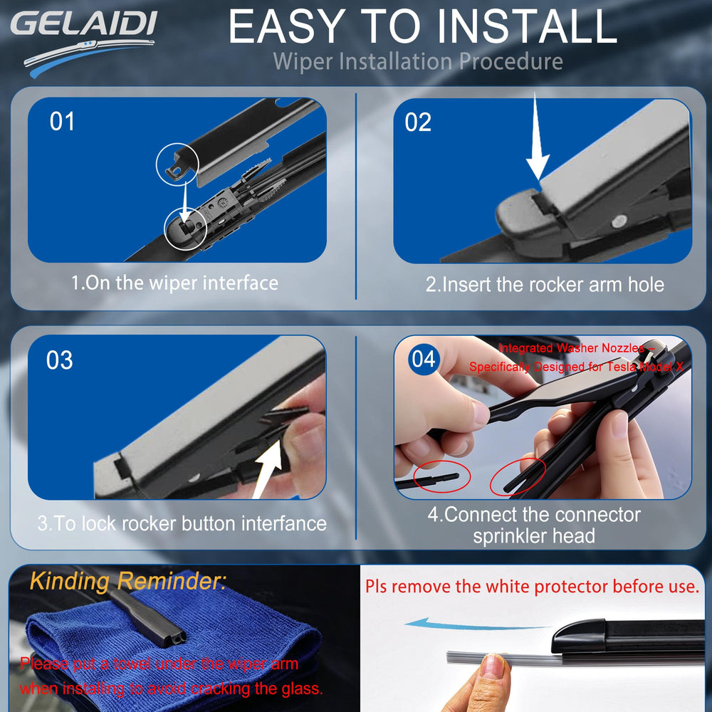 GELAIDI product label and specs sticker showing model compatibility