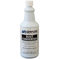 Gempler's rust converter quart front label showing product benefit for rust control