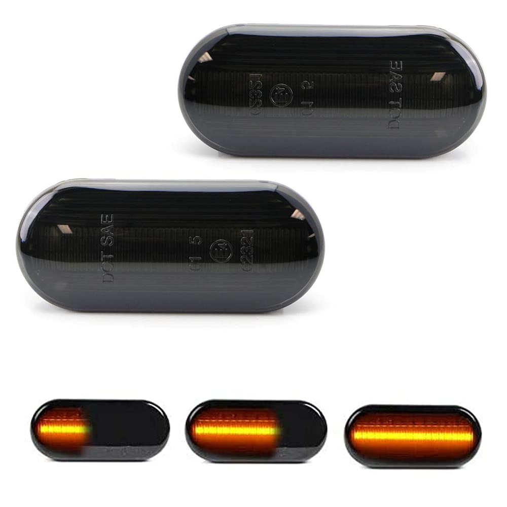Gempro front view smoked amber marker showing sleek fit and modern look