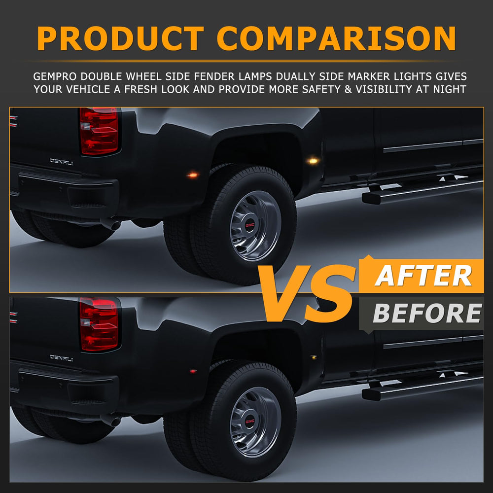 Gempro packaging with four lights included for full rear fender replacement