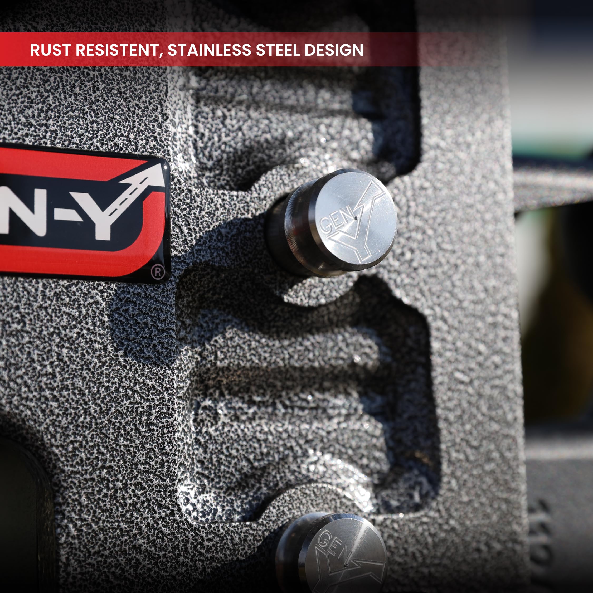 GEN-Y Hitch package and label showing American-made quality and specifications