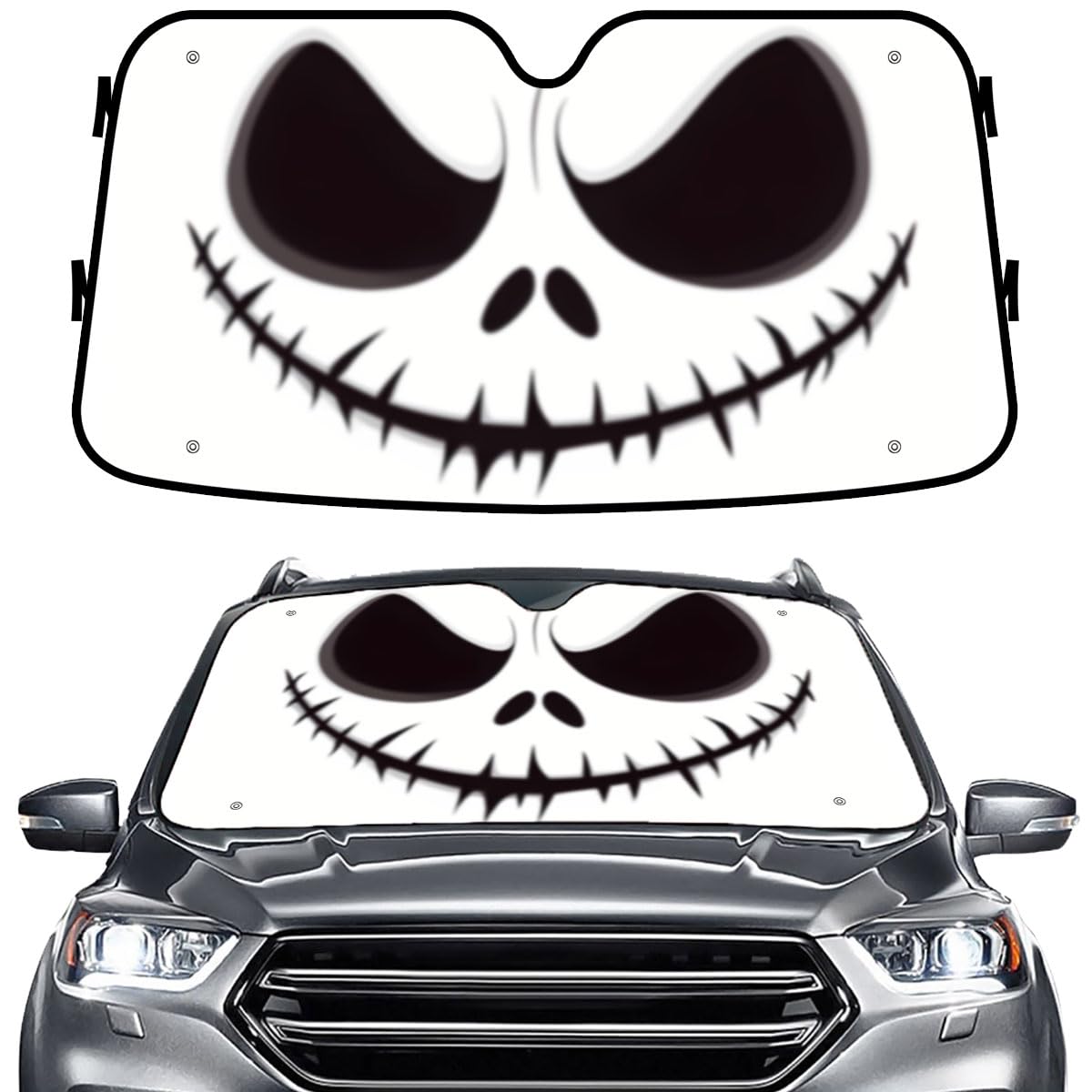 GENANY front view of full skeleton sunshade showing coverage and style