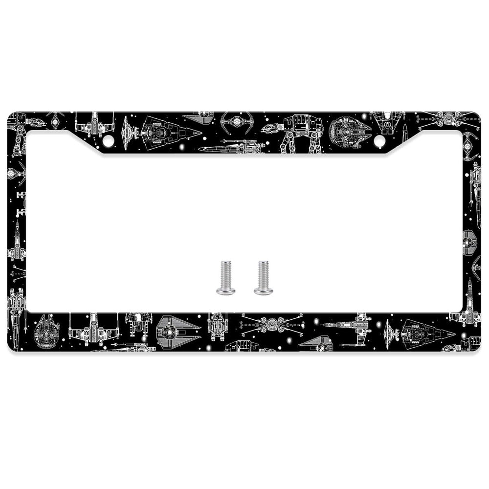 GENANY front view of frame showing spacecraft motif and clear plate visibility