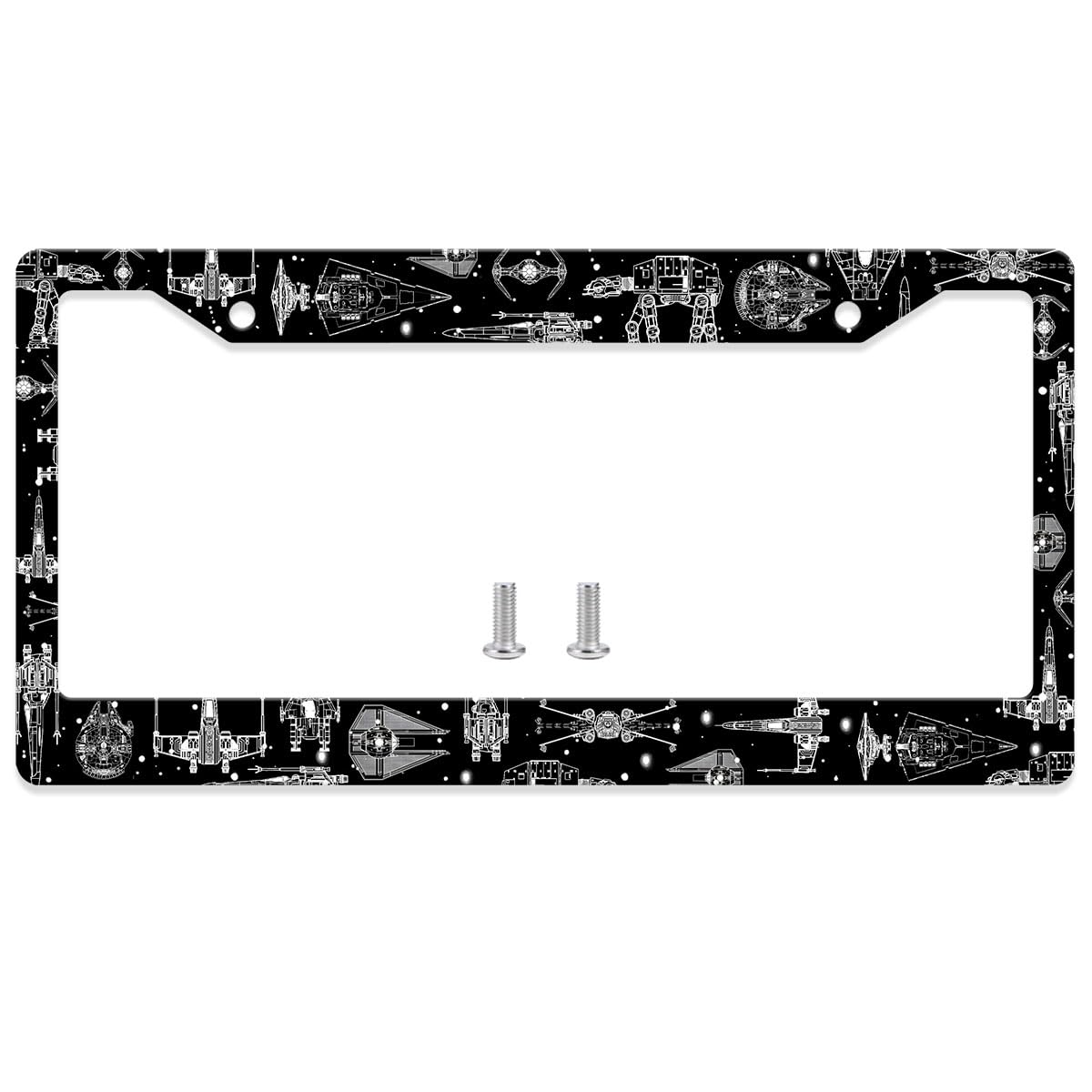 GENANY front view of frame showing spacecraft motif and clear plate visibility