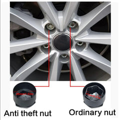 Generic Audi anti-theft cap detail showing secure protection benefit