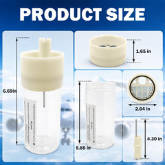 Generic wide-mouth top view showing easy fill opening for faster sampling benefit