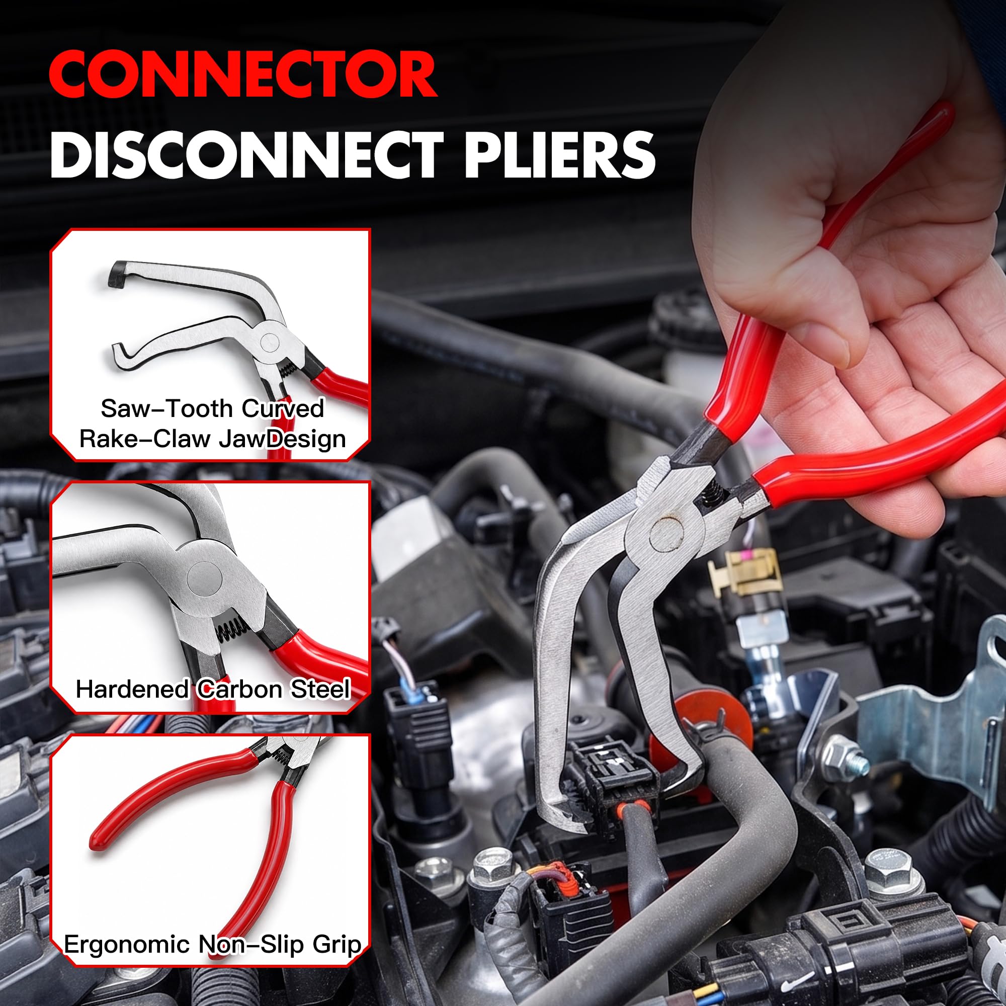 Generic clic clamp pliers compressed showing safe spring-clamp removal