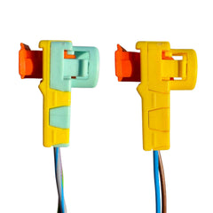 Generic connector installed in steering column demonstrating compatibility and safer wiring benefit