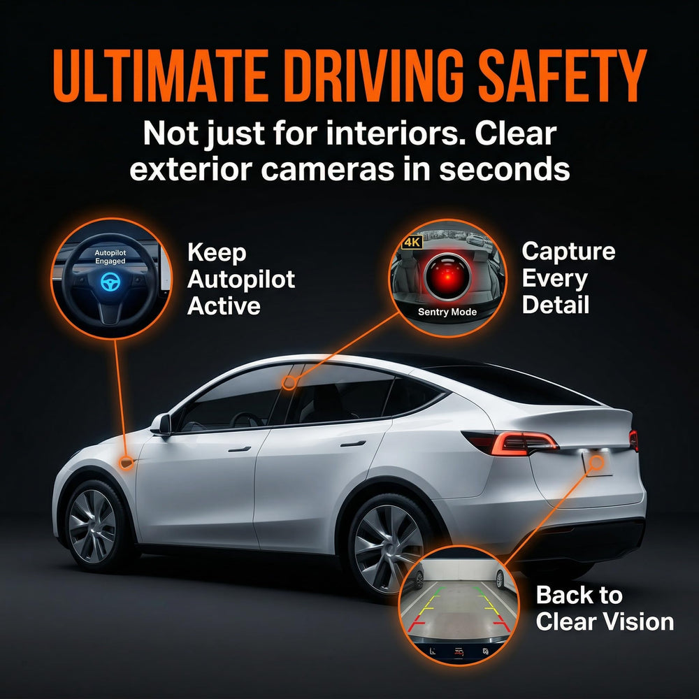 Generic dashboard detailing showing gentle removal of dust and grease