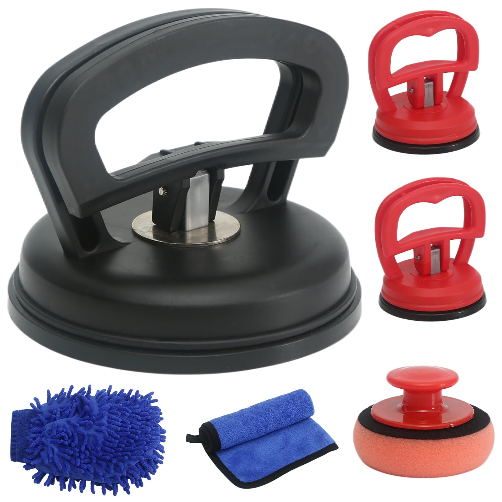 Generic dent puller front view showing kit and benefit of organized tools