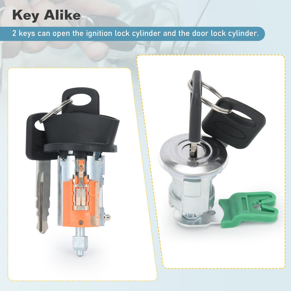Generic door cylinder installed in vehicle door showing restored lock function