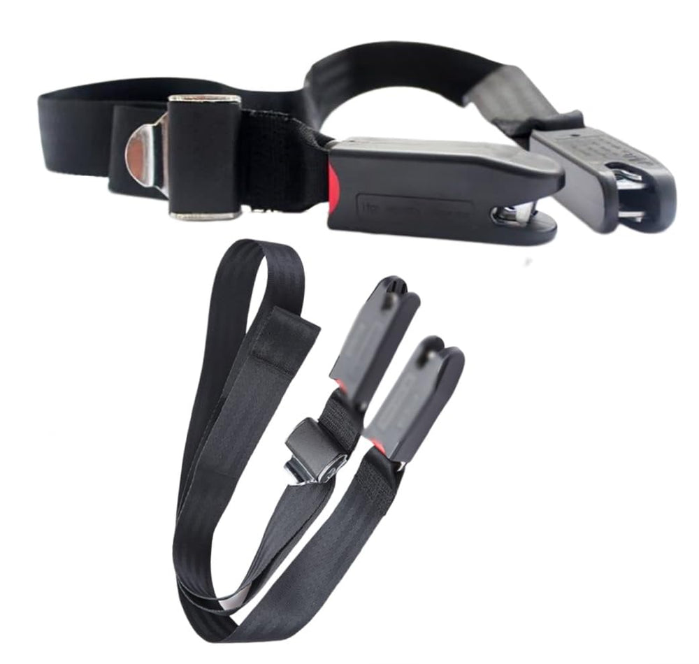 Generic front view of ISOFIX strap pad showing compact latch cover and quick-snap benefit