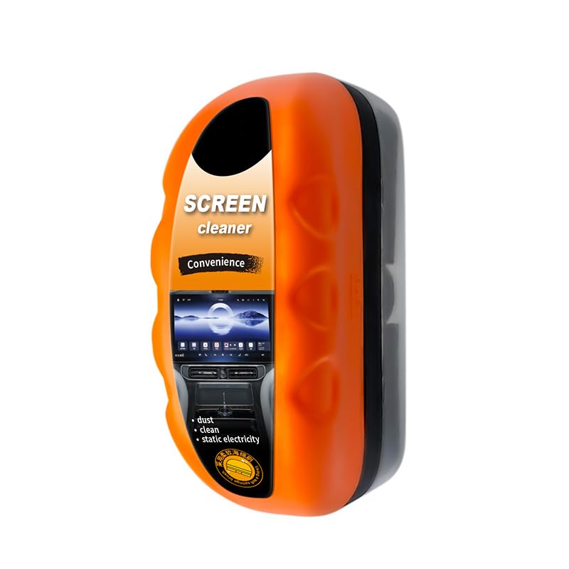 Generic front packaging showing compact cleaner and built-in sponge for convenient storage