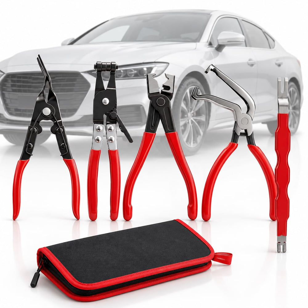 Generic front view of 5-piece kit showing organized tools for fast repairs