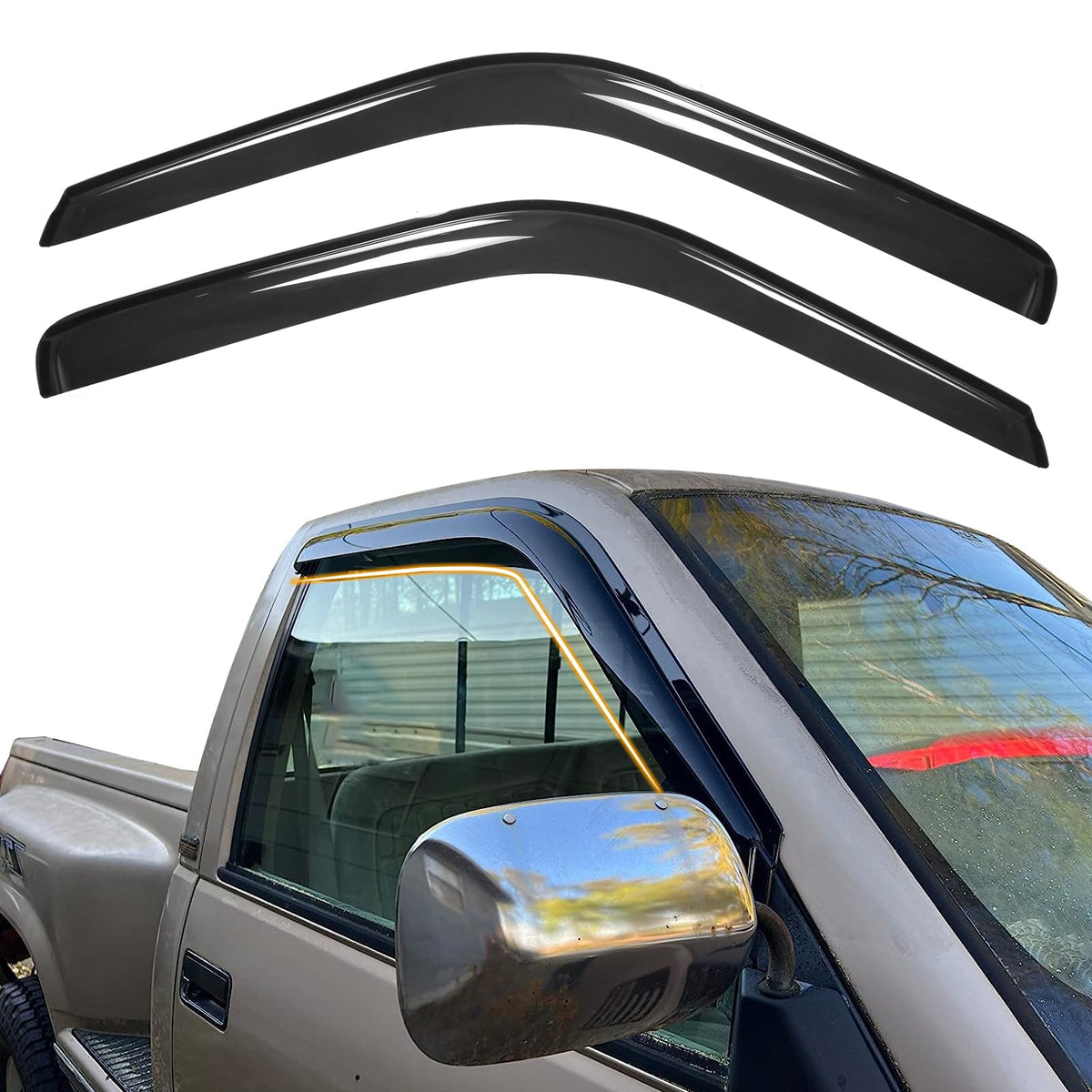 Generic front view installed visors showing improved ventilation benefit
