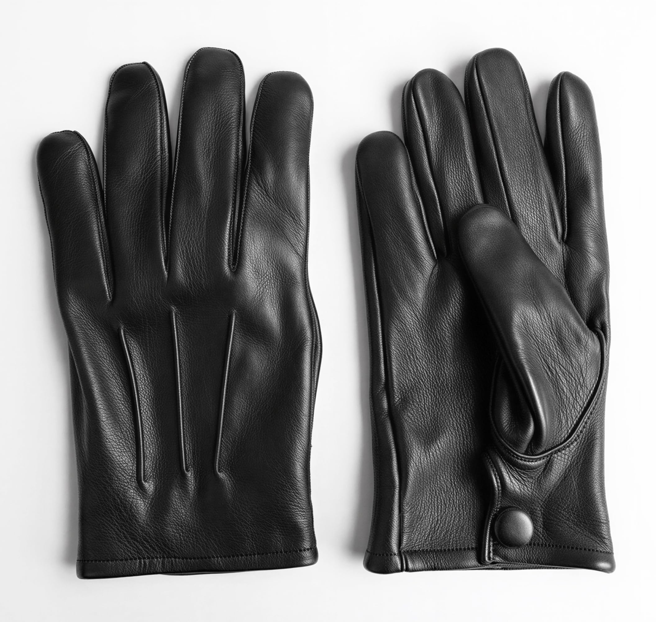 Generic brand gloves gripping steering wheel for improved driving control