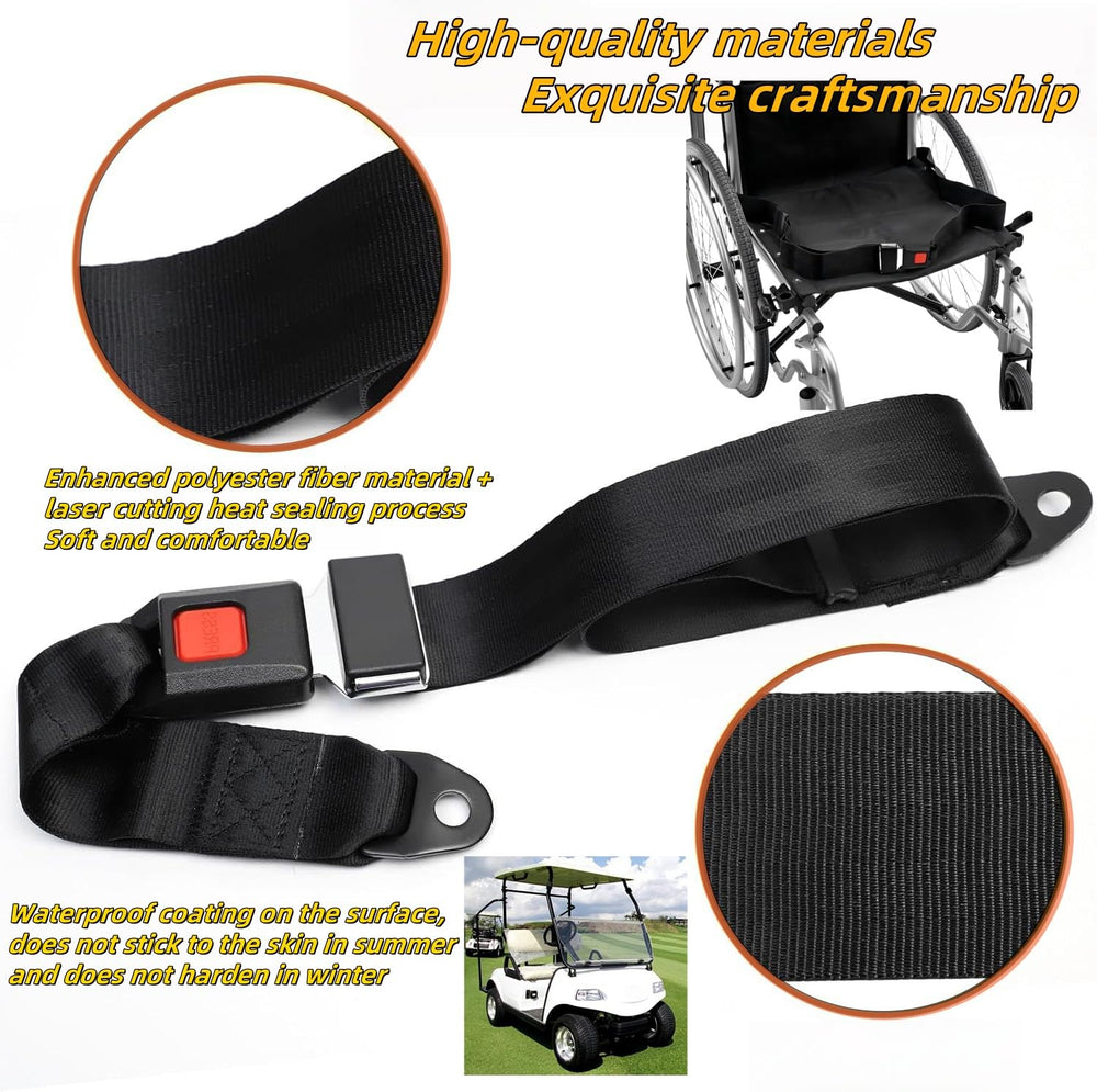 Generic seat belt pads installed on golf cart showing improved comfort benefit