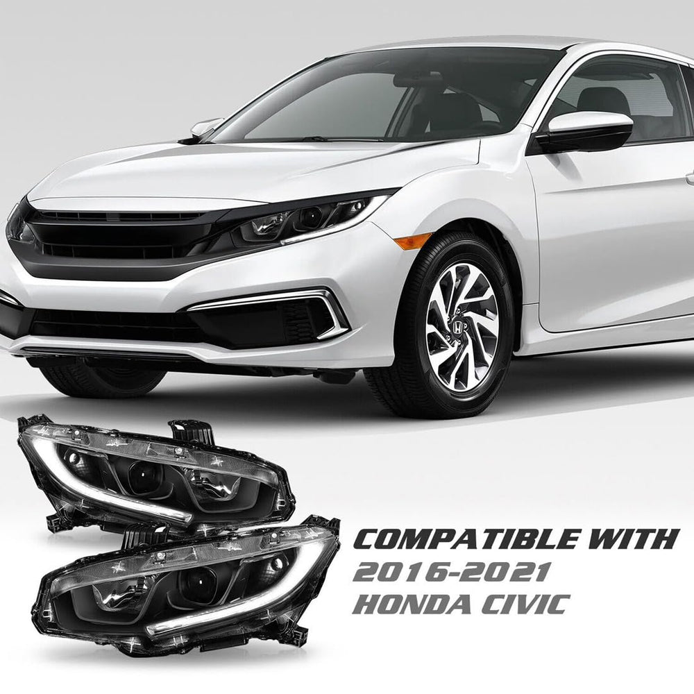 Generic packaged headlights with components showing ready-to-install benefit