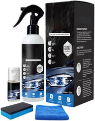 Generic headlight restoration kit front packaging showing included items and benefits