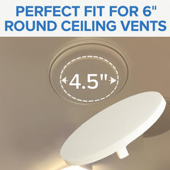 Generic brand installed inside a 6" RV ceiling vent showing blocked airflow benefit