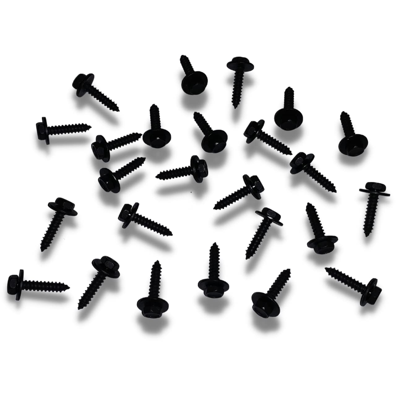 Generic brand screw installed in wheel well liner demonstrating secure splash shield fit