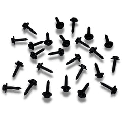 Generic brand screw installed in wheel well liner demonstrating secure splash shield fit