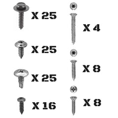 Generic kit laid out in engine bay demonstrating correct fastener choices and restoration benefit