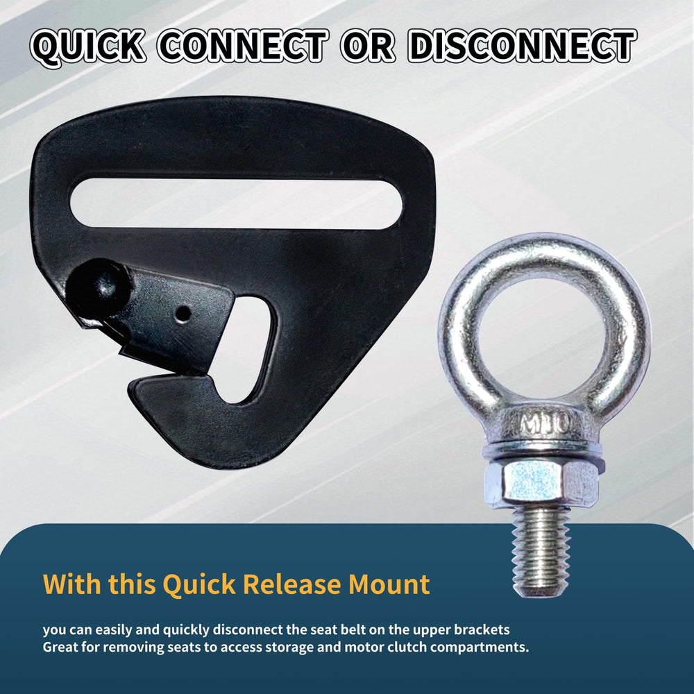 Generic mounted on UTV upper bracket demonstrating quick seat removal benefit