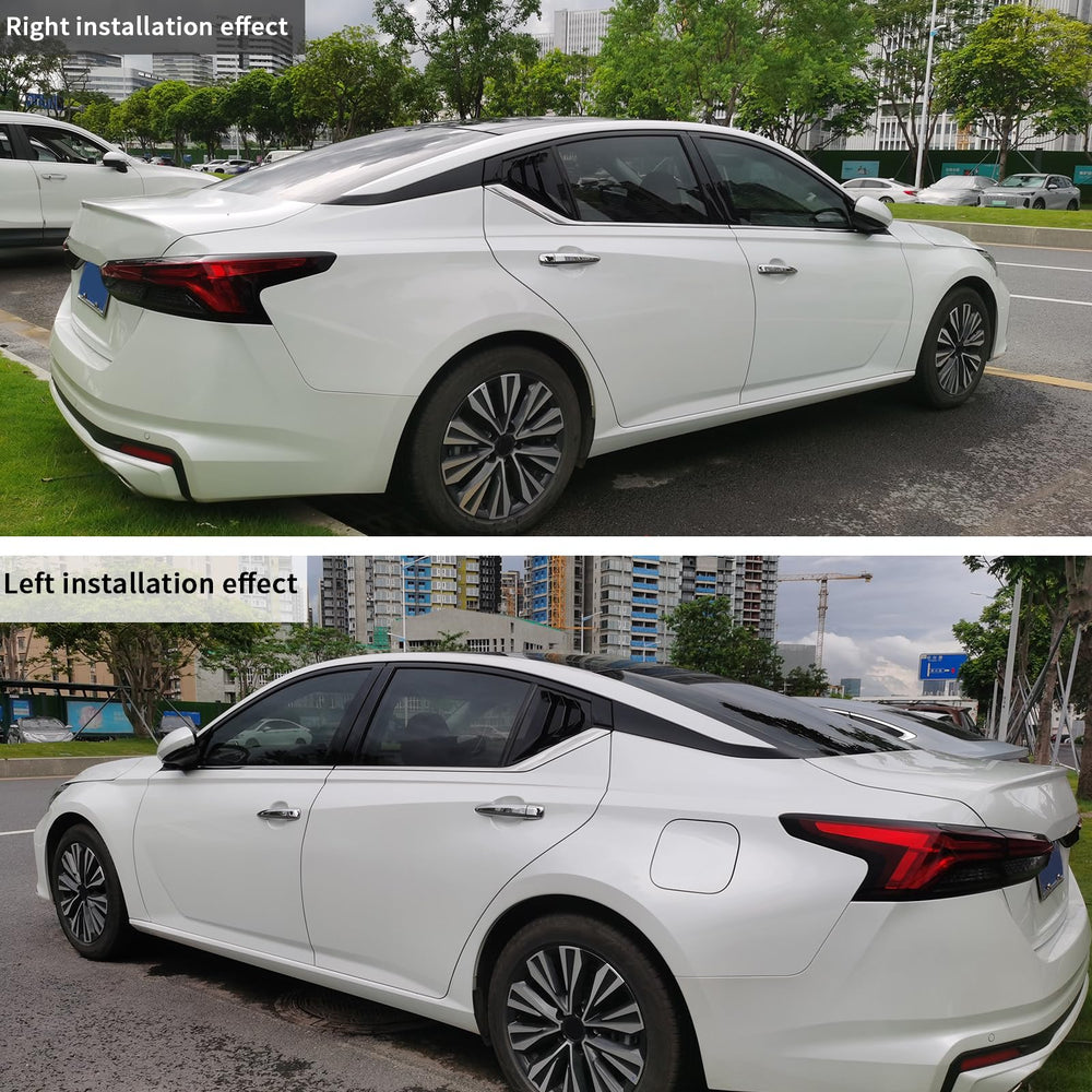 Installed Generic louvers reducing sunlight on rear side window