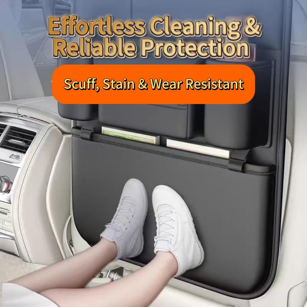 Generic organizer mounted in car with passengers' items - brand reduces clutter