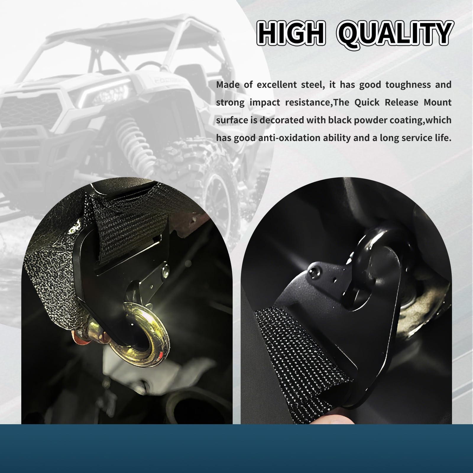 Generic powder-coat finish detail showing corrosion resistance and durability