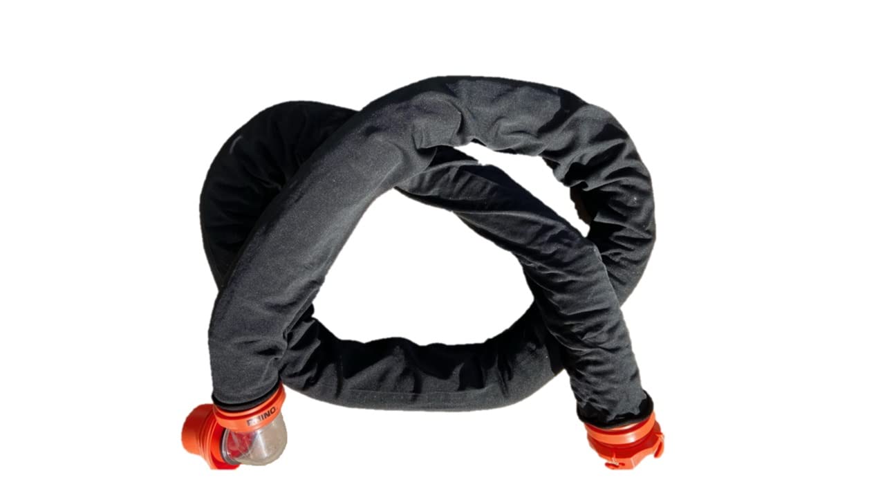 Generic brand front view of hose sock showing full 10+ foot sleeve and fit protecting hose