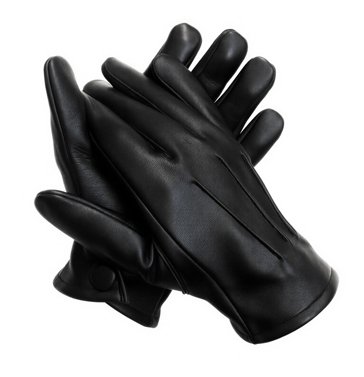 Generic sheepskin gloves front view showing sleek design and dress-ready look