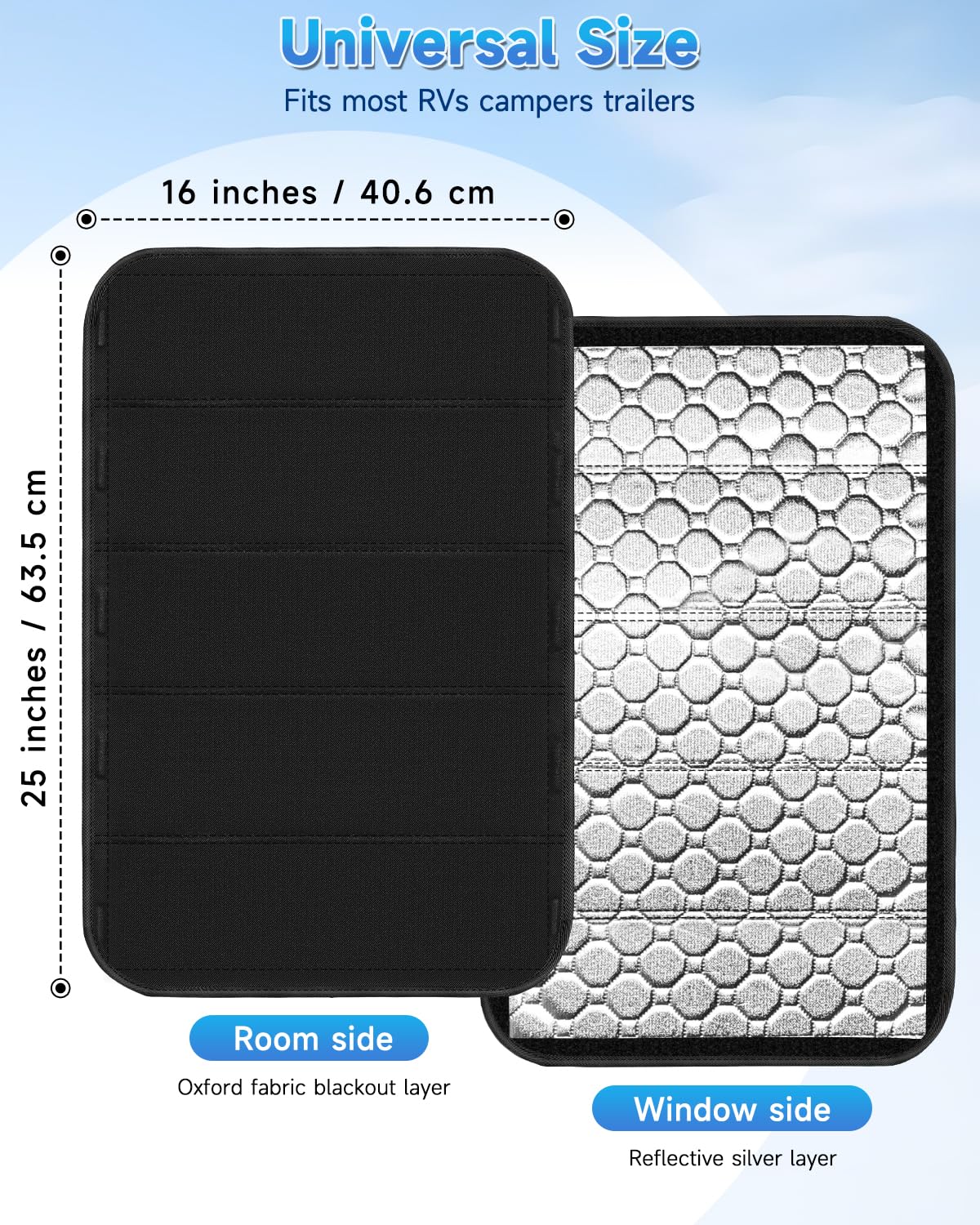 Generic brand next to ruler showing 25x16 size for correct fit benefit