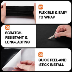 generic suede adhesive backing lifted to show peel-and-stick strength